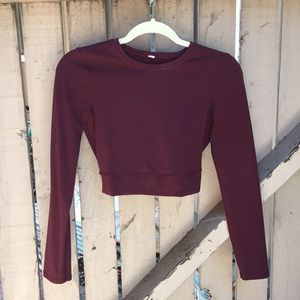 Lululemon long sleeve work out crop top